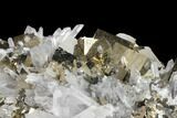 Cubic Pyrite and Quartz Crystal Association - Peru #131152-6